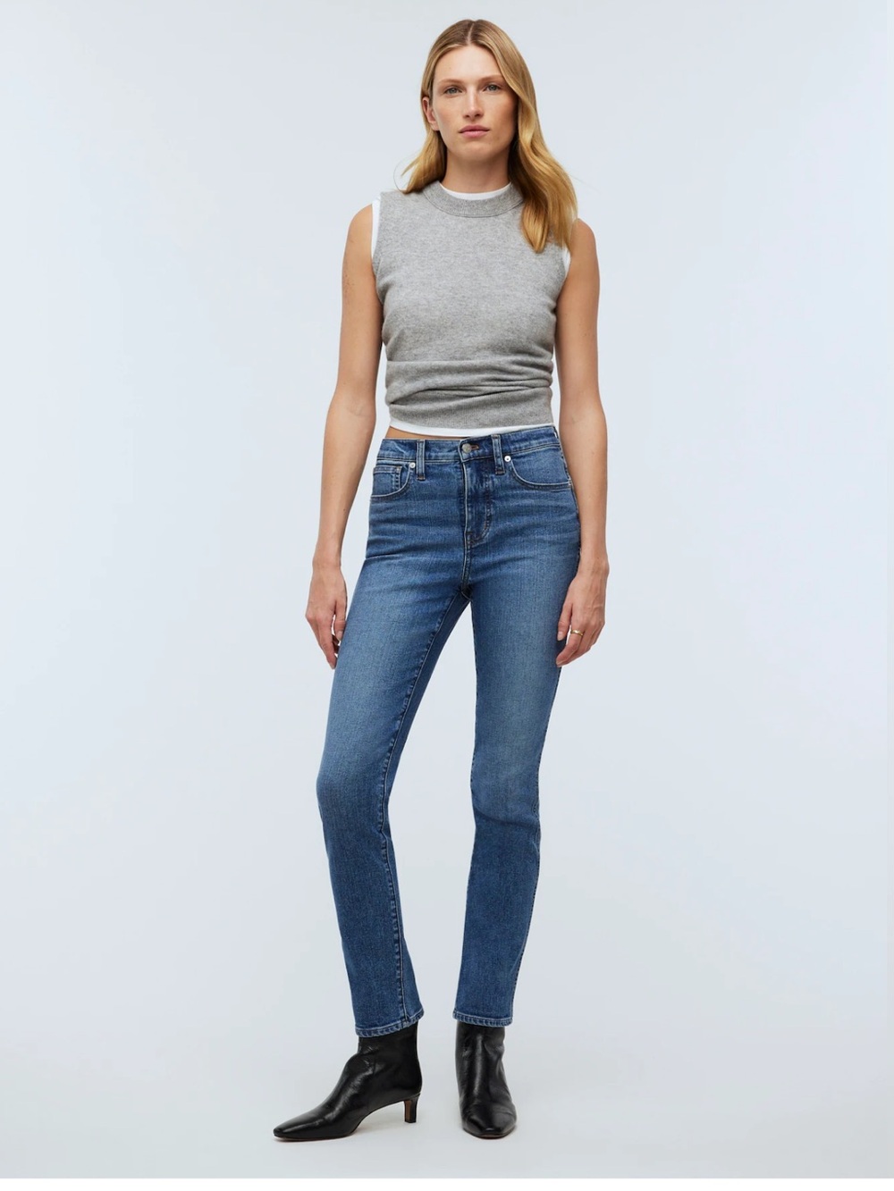 Madewell Curvy Stovepipe Jeans Medium Wash